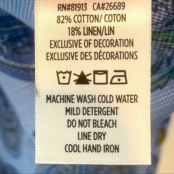 NWOT ROBERT GRAHAM ‘NOTRE DAME’ PAISLEY PRINT SHORT-SLEEVE CLASSIC FIT SHIRT … - Picture 11 of 13